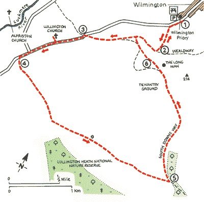 Wilmington walk route map